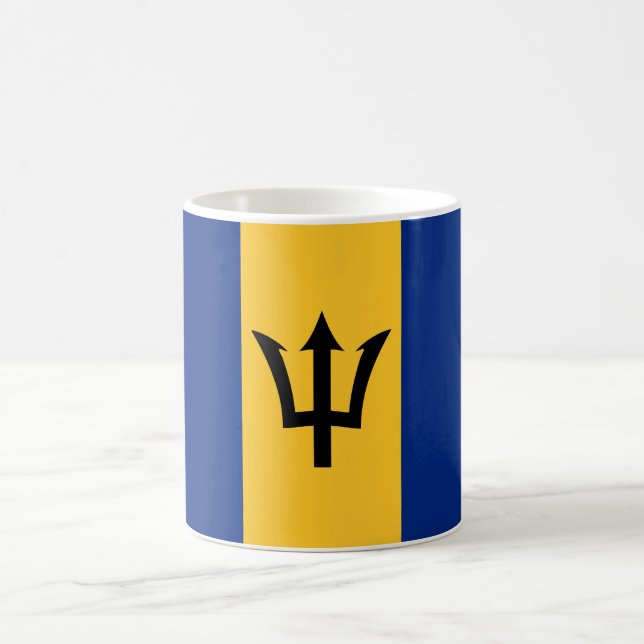 Caneca De Café Bandeira nacional do mundo de Barbados (Centro)