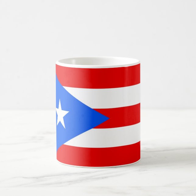 Caneca De Café Bandeira nacional do mundo de Puerto Rico (Centro)