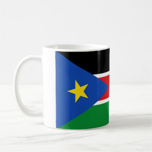 Caneca De Café Bandeira Nacional do Sudão do Sul