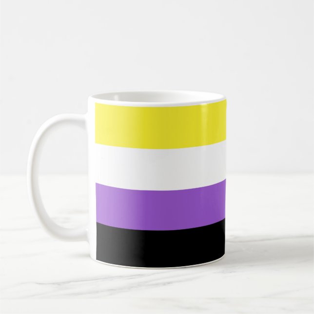 Caneca De Café Bandeira Não Binária (Esquerda)