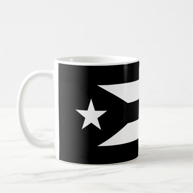 Caneca De Café Bandeira negra do Café Mug Porto Rico (Esquerda)