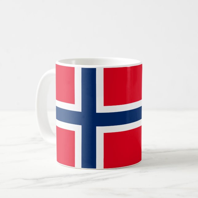 Caneca De Café Bandeira norueguesa (Frente Esquerda)