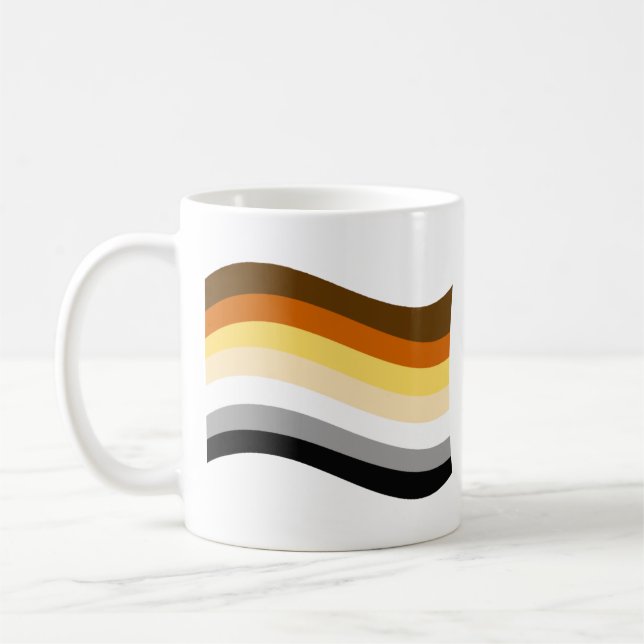 Caneca De Café Bandeira Ondulada Orgulho do Urso (Esquerda)