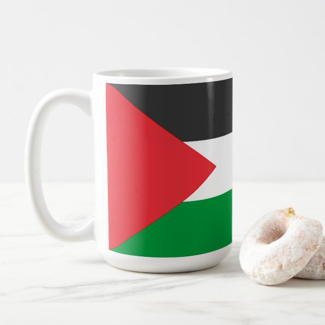 Caneca De Café Bandeira Palestina Livre sob medida (Com Donut)