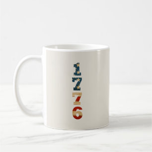 Caneca De Café Bandeira Patriótica Americana de 1776 