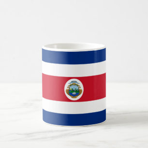 Caneca De Café Bandeira Patriótica da Costa Rica