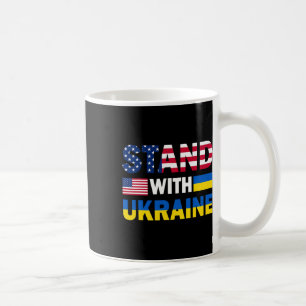 Caneca De Café Bandeira Patriótica Orgulho Fica Com a Ucrânia EUA