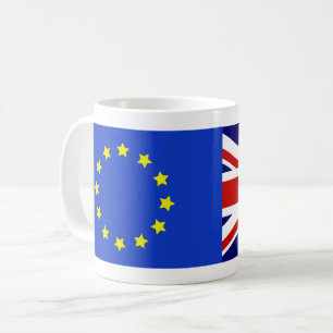 Caneca De Café Bandeira personalizável da Europa & Bandeira do Re