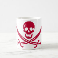 Bandeira pirata da Caveira Vermelha e Espadas de C
