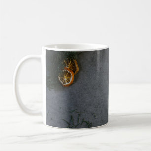 CANECA DE CAFÉ BANDEIRA PRETA E LARANJA