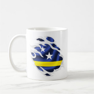 Caneca De Café Bandeira rasgada de Curaçao