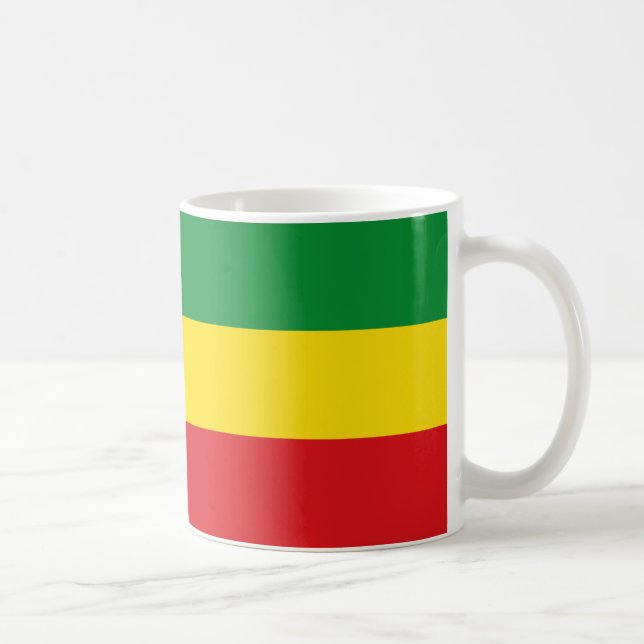 Caneca De Café Bandeira Rastafarian Rasta Etiópia (Direita)
