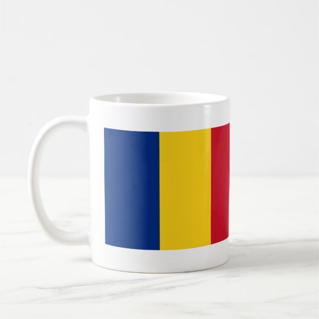 Caneca De Café Bandeira romena e nome do hino (Esquerda)
