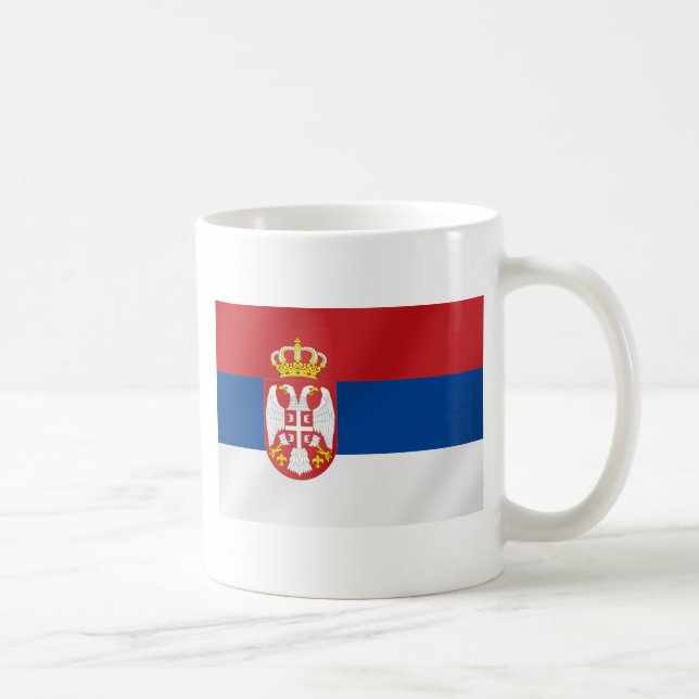 Caneca De Café Bandeira sérvio de Serbia - mostre fora para (Direita)