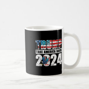 Caneca De Café Bandeira Trump 2024 Traz América De Volta 4 De Jul