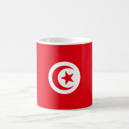 Caneca De Café Bandeira Tunisina (Tunísia) (Crescente Islâmica)
