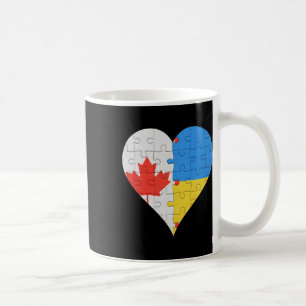 Caneca De Café Bandeira ucraniana canadense Coração Canadá Ucrâni