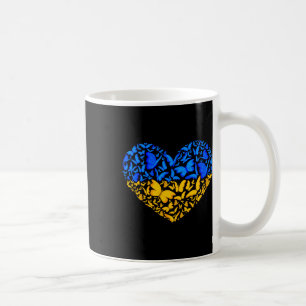 Caneca De Café Bandeira Ucraniana Paz Bandeira da Ucrânia Borbole