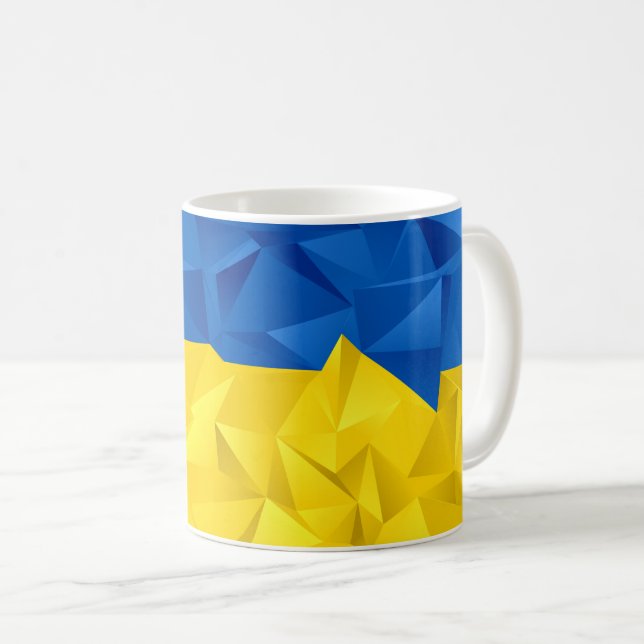 Caneca De Café Bandeira ucraniana texturizada (Frente Esquerda)