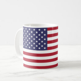 Caneca De Café Bandeira vermelha e azul dos EUA