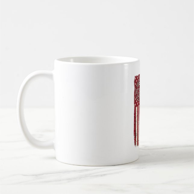 Caneca De Café Bandeira Vertical Papai Bombeiro Vintage (Esquerda)