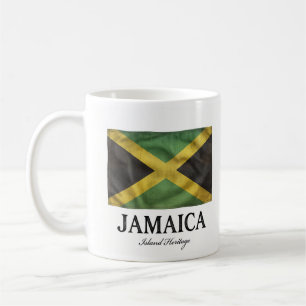 Caneca De Café Bandeira Vintage da Jamaica   Patrimônio Caribenho