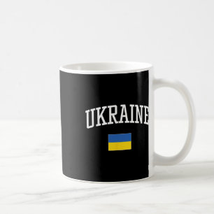 Caneca De Café Bandeira Vintage da Ucrânia Ame Seu País 