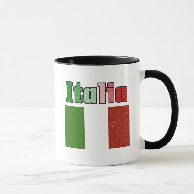 Caneca de Café Bandeira Vintage Itália (Direita)