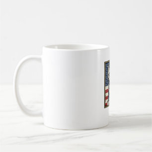 Caneca De Café Bandeira Vintage Patriótica do Bulldog Francês