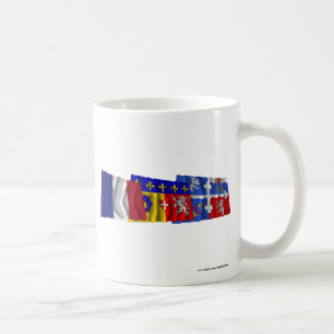 Caneca De Café Bandeiras Ain, de Rhône Alpes & de France