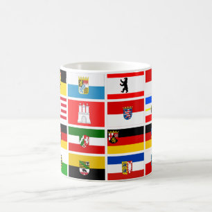Caneca De Café Bandeiras alemãs do estado dos Estados federados