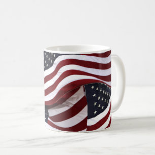 Caneca De Café Bandeiras Americanas Patrióticas dos EUA