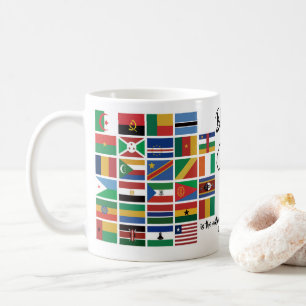 Caneca De Café BANDEIRAS Cristãs Personalizadas da ÁFRICA