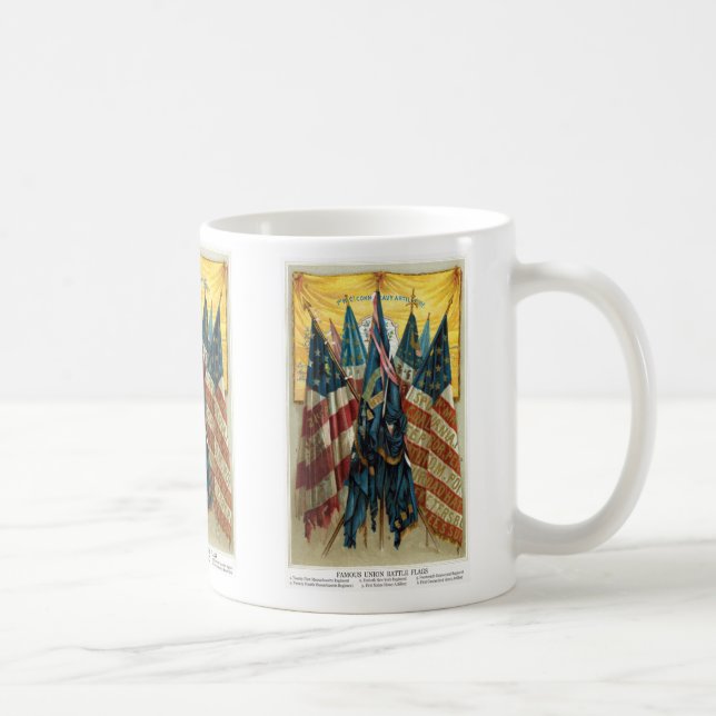 Caneca De Café Bandeiras de batalha no.3 da guerra civil (Direita)