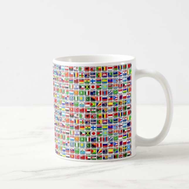 Caneca De Café Bandeiras do mundo (Direita)