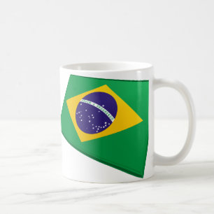 Caneca De Café Bandeiras dos E.U. & do Brasil