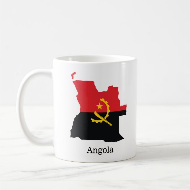 Caneca De Café Bandeiras e países Angola (Esquerda)