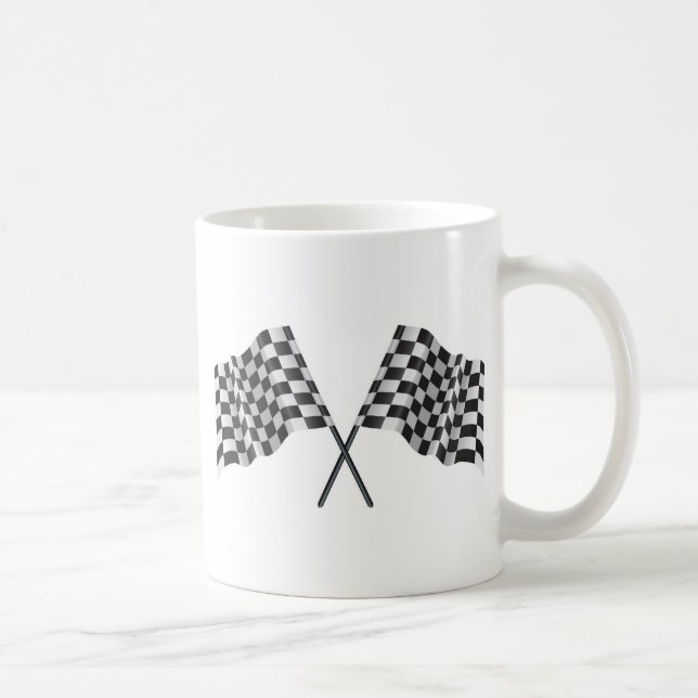 Caneca De Café bandeiras transversais checkered (Direita)