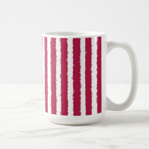 Caneca De Café Bandeiras Vermelhas e Brancas de Natal Brilhantes