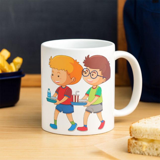 Caneca De Café Bandejas de Carregando para Meninos Adoráveis (Criador carregado)