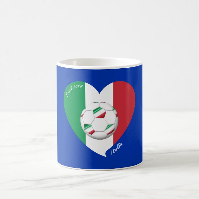 Caneca De Café Bandera de ITALIA FÚTBOL y equipos nacionales 2014 (Centro)