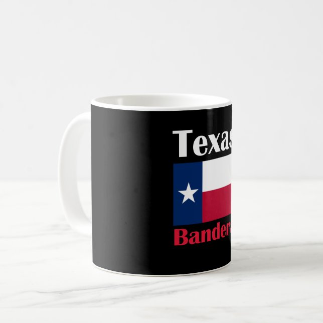 Caneca De Café Bandera TX (Frente Esquerda)