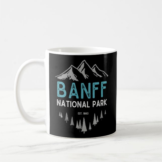 Caneca De Café Banff Banff National Park Est 1885 Canadá (Esquerda)