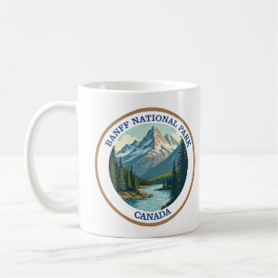 Caneca De Café Banff National Park Retro
