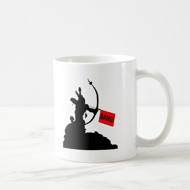 Caneca De Café "BANG!" Srow Engraçado (Direita)