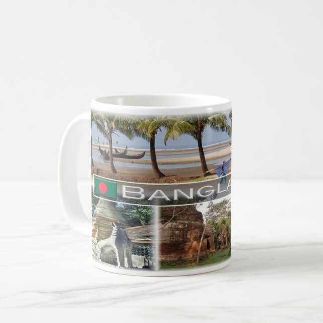 Caneca De Café Bangladesh - (Frente Esquerda)
