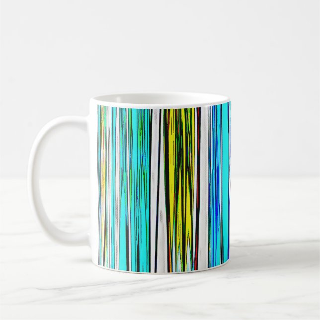Caneca De Café Banhas Abstrato azuis 606 (Esquerda)