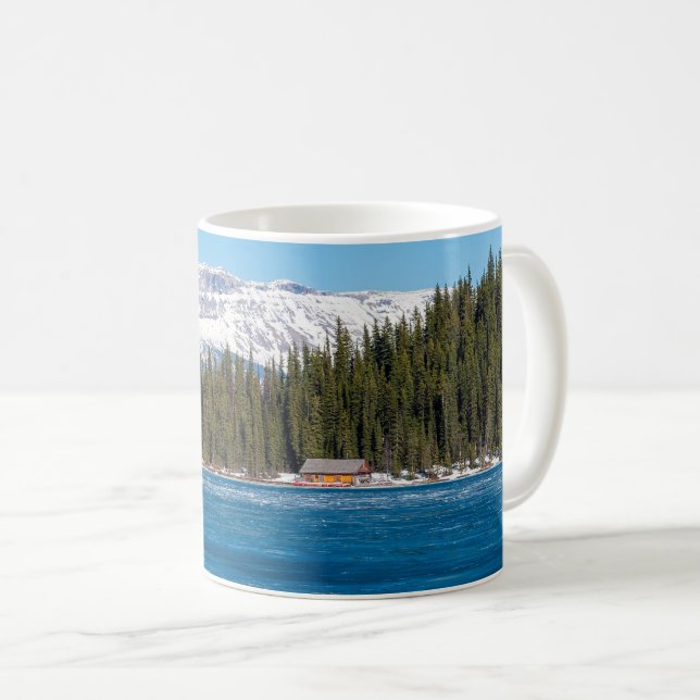 Caneca De Café Banheiro próximo ao lago Louise - Banff, Canadá (Frente Esquerda)