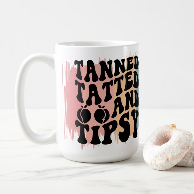 Caneca De Café Banidos, Tatuados e Tipsy (Com Donut)