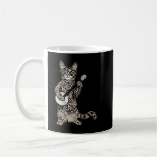 Caneca De Café Banjo Cat - Estilo Retro Engraçado Bluegrass & Tab
